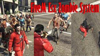 Gta V FiveM Esx Zombie System ENGDEU [upl. by Oterol]