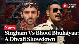 Diwali FaceOff Bhool Bhulaiyaa 3 Takes on Singham Again in Bollywood’s Big Box Office Clash [upl. by Gillian]