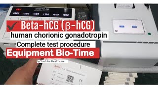 Beta hCG Quantitative Test  human chorionic gonadotropin  Complete Test Procedure  BioTime [upl. by Dottie777]