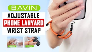 BAVIN BE16 Phone Lanyard Wrist Strap Thick Adjustable Key Lanyard for AntiLoss amp Fall Prevention [upl. by Acirrej]