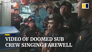 ‘Till We Meet Again’ video of doomed Indonesian submarine crew’s farewell song shared online [upl. by Schug933]