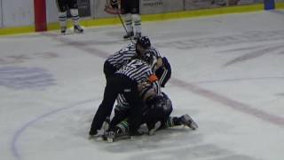 Hockey Fights  Dave Hamel vs Hubert Poulin [upl. by Arabel]