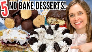 5 NOBAKE DESSERTS  Incredibly EASY NoBake Dessert Recipes  Julia Pacheco [upl. by Oletha]