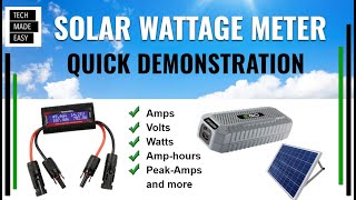 Solar Wattage Meter and Power Analyzer Quick Demo by Powerwerx [upl. by Dorkas]