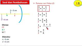 Cara Menghitung Fokus Jarijari Perbesaran pada Cermin Cekung dan Cermin Cembung [upl. by Anirdnaxela]