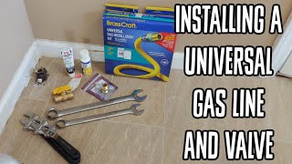 Installing a Gas Ball Valve and a Universal Gas line Kit [upl. by Teador924]