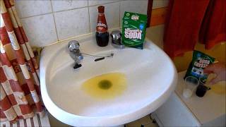 How to Unblock a plughole with Soda Crystals and Vinegar [upl. by Ierbua]