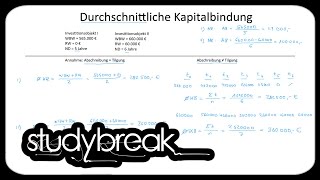 Durchschnittliche Kapitalbindung  Investition und Finanzierung [upl. by Doloritas]