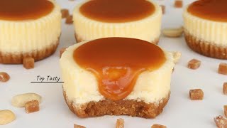 MINI CARAMEL CHEESECAKE RECIPE  So Simple Way To Make The Perfect Cheesecake  Top Tasty Recipes [upl. by Kcorb9]