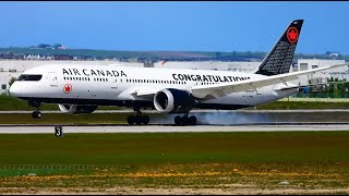 SUNNY Morning Departures and Arrivals at YYC ft AC Congratulations Livery [upl. by Matland]