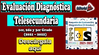 DESCARGA Exámenes Diagnósticos de Telesecundaria 2023 Fácil y Rápido [upl. by Haduhey]