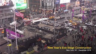 Official Times Square Stage TimeLapse  New Years 2020 [upl. by Marston]