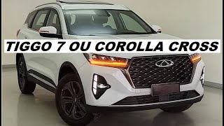 CHERI TIGGO 7 HIBRIDO 2025 OU TOYOTA COROLLA CROSS 2025 [upl. by Yasu878]