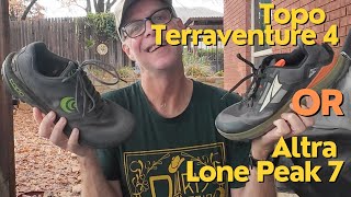 Which shoe for you  Altra Lone Peak 7 or Topo Terraventure 4 [upl. by Llewsor591]