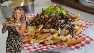 How I make my Quick amp Easy CARNE ASADA NACHO FRIES this will be your goto Recipe [upl. by Aurlie]