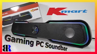 Gaming PC Soundbar with RGB from Kmart 2021 Unboxing  Sound Test [upl. by Igic]