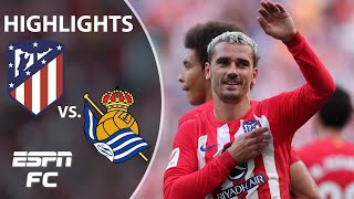 Atletico Madrid vs Real Sociedad  LALIGA Highlights  ESPN FC [upl. by Aleirbag]