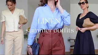 Effortlessly Chic LINEN OUTFITS  Sezane Everlane Reformation COS [upl. by Lazare]