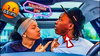 HAVING ANOTHER GIRLS LIP GLOSS ON MY CHEEK TO GET MY GIRLFRIEND REACTION🤭 She Got Mad [upl. by Lennaj]