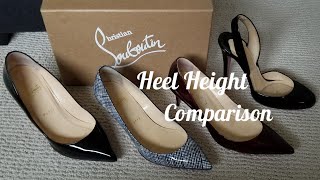 Comparing Louboutin Heel Heights  Meet Penelope [upl. by Aradnahc]