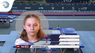 Aliaksandra STALIAROVA BLR  2018 Trampoline junior European silver medallist [upl. by Rebecca]