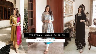 7 INDIAN OUTFIT IDEAS FOR CollegeOffice  Ethnic Outfits  Sana Grover [upl. by Carmen]