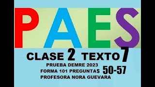 CLASE 2 TEXTO 7 PRUEBA DEMRE 2023 PAES COMPETENCIA LECTORA LENGUAJE [upl. by Netram]