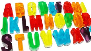 How to Make Rainbow Jello Gummy Alphabet Letters At Home [upl. by Leugimsiul]