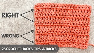 25 CROCHET HACKS FOR BEGINNERS ProTips from a Crocheter with 20 Years Experience [upl. by Emelyne]