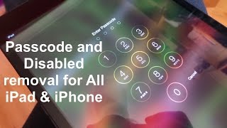 How to remove Disabled amp reset Passcode locked iPad amp iPhone [upl. by Anastasius]