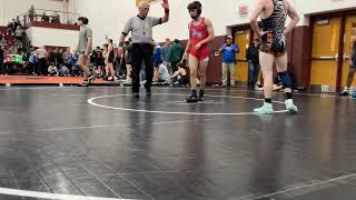 121623 120 lb Liam Garcia BU vs Vincent Clarke County [upl. by Grae227]