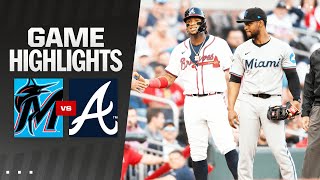 Marlins vs Braves Game Highlights 42324  MLB Highlights [upl. by Neerihs]