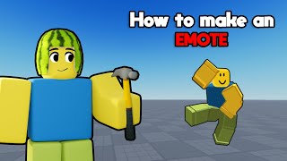 How to Make a Working EMOTE in ROBLOX STUDIO [upl. by Cacie828]