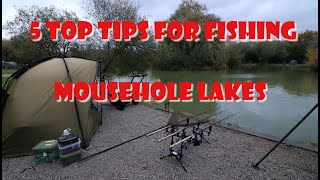 MY 5 TOP TIPS FOR MOUSEHOLE LAKES [upl. by Akcire]