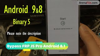 Bypass FRP J5 Pro J530 Binary 5 Android 9 [upl. by Virgilio952]