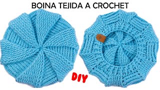 🌈COMO TEJER BOINA A CROCHET EN PUNTO ESPIRAL TODAS LAS TALLAS [upl. by Ynnaj964]