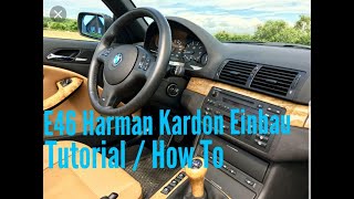 BMW E46 Harman Kardon Nachrüsten Einbau Anleitunghow to retrofit HK System Coupe Sedan English Text [upl. by Florio261]