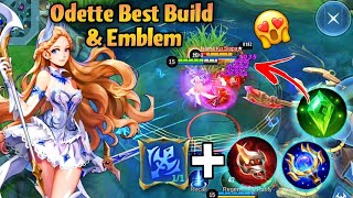 REVAMPED ODETTE BEST BUILD amp EMBLEM 2022  BURST DAMAGE WITH BURN🔥🤯 [upl. by Airak]