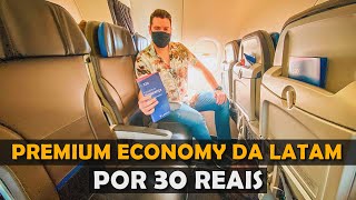 COMO VOAMOS NA PREMIUM ECONOMY DA LATAM POR 30 REAIS VOO DE SÃƒO PAULO PARA PALMAS NO AIRBUS A320 [upl. by Ellard492]