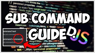 NEW  How to use SUB COMMANDS in your discord bot  Discordjs V14 [upl. by Aiekram]