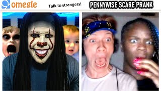 🎈 Pennywise Jumpscare Prank Omegle [upl. by Ellemrac]