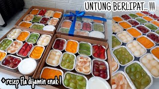 ide bisnis menarik   puding buah box  bisa dijadikan hampers atau surprise ulang tahun [upl. by Erv]