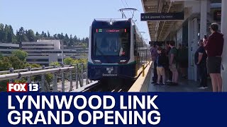 Lynnwood Link light rail extension opens  FOX 13 Seattle [upl. by Netsrek590]