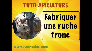 TUTO apiculture  fabrication dune ruche tronc [upl. by Llegna]