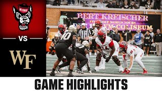 NC State vs Wake Forest Game Highlights  2023 ACC Football [upl. by Aidnac]