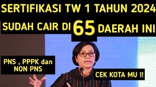 SERTIFIKASI TRIWULAN 1 TAHUN 2024 SUDAH CAIR DI 65 DAERAH INI [upl. by Etteiluj]