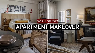 SMALL STUDIO APARTMENT MAKEOVER  decorating ideas DIYs full tour [upl. by Janifer]