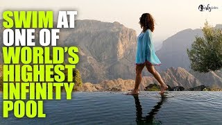 Omans Highest Luxury Resort  Anantara Al Jabal Al Akhdar  Curly Tales [upl. by Ahsier]