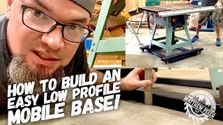 Build An Easy Low Profile Mobile Base For Your Shop Tools [upl. by Yalahs430]