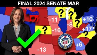 FINAL 2024 US Senate Map Prediction  1 DAY BEFORE THE ELECTION [upl. by Dodson394]